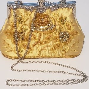 Vintage Flower Sequin Evening Bag